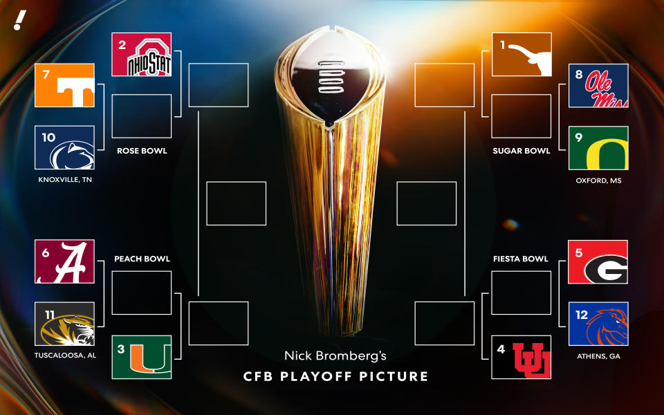 Here's what the College Football Playoff picture looks like after Week 4. (Taylar Seivert/Yahoo Sports)