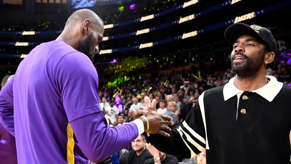 Celebrities at Los Angeles Lakers game