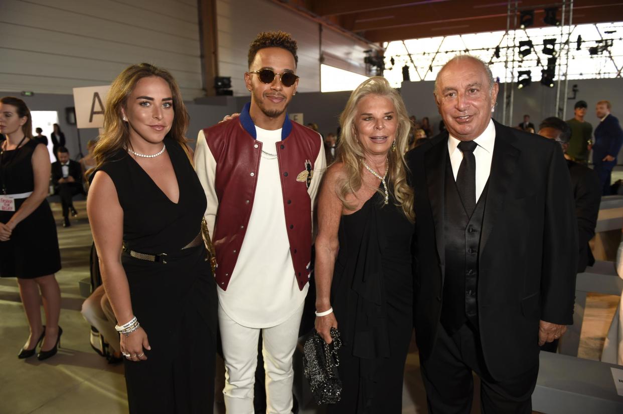 In fashion: Online retailer MySale, which is backed by Sir Philip Green (far right), has seen profits grow: Getty Images