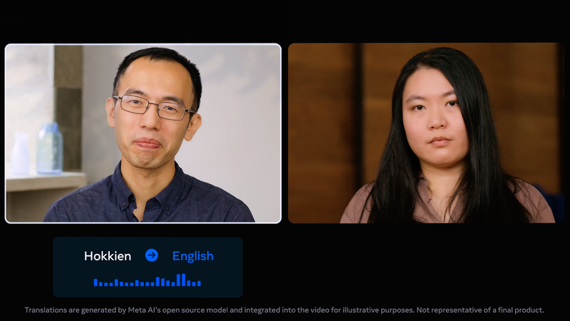 Meta’s Hokkien translator is the first speech-to-speech translator, but the AI can only translate one sentence at a time. 