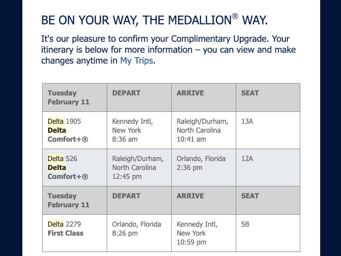 Delta First Class Review