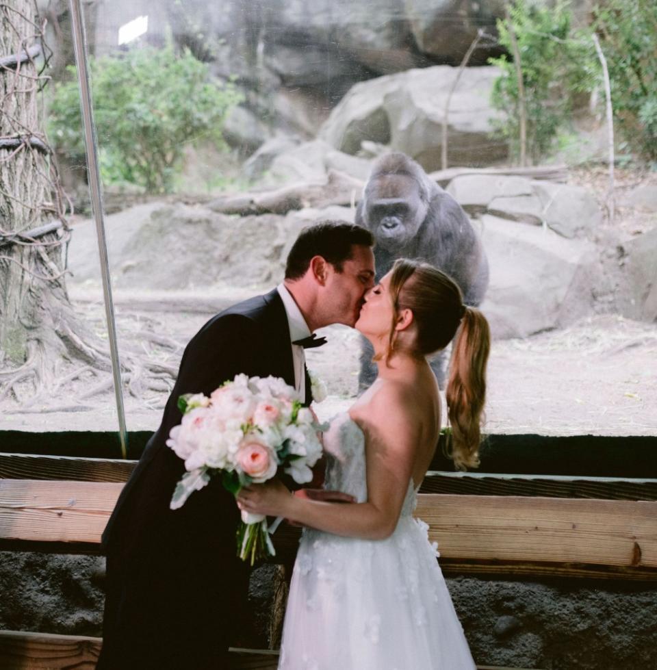 Gaby and Logan Tessler got married at the Bronx Zoo. Brittany Taylor