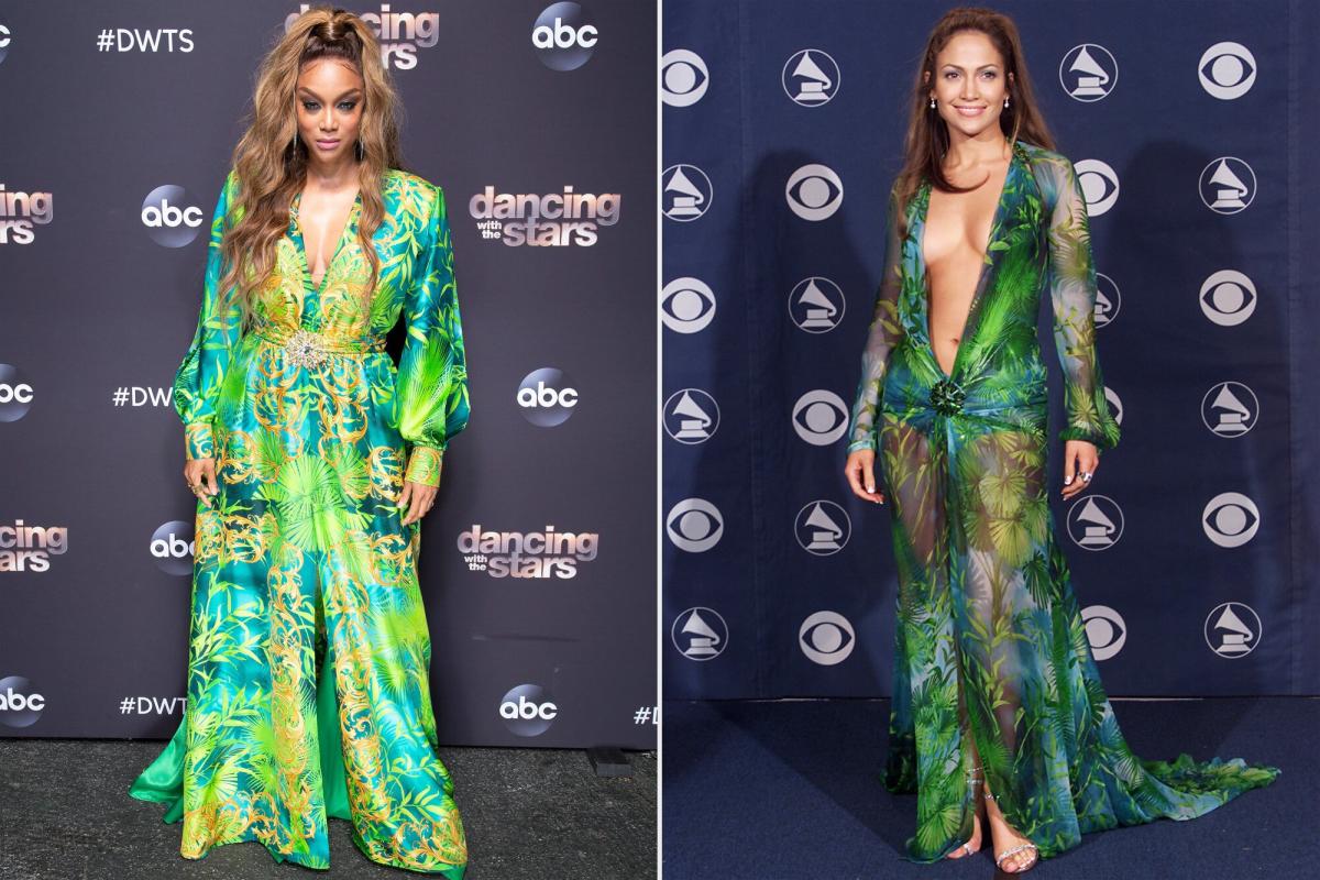 Jennifer Lopez Puts a New Spin on Her Iconic Jungle-Print Versace