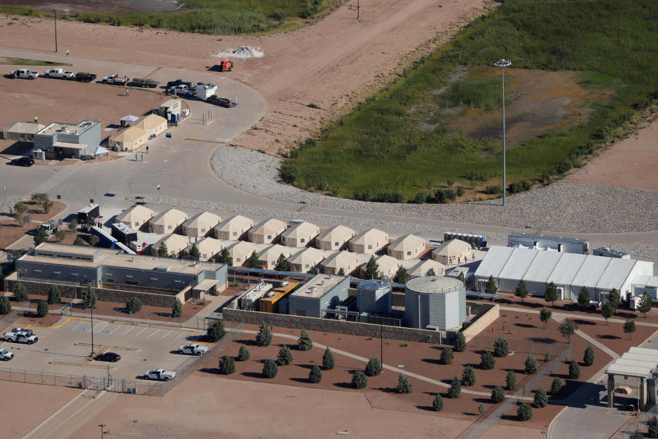 Tents used to detain immigrant children, many of whom have been separated from their parents, in Tornillo, Texas, June 18.&nbsp;The U.S. government separated nearly 2,000 children from their parents in April and May after they crossed the border without authorization. (Photo: Mike Blake / Reuters)