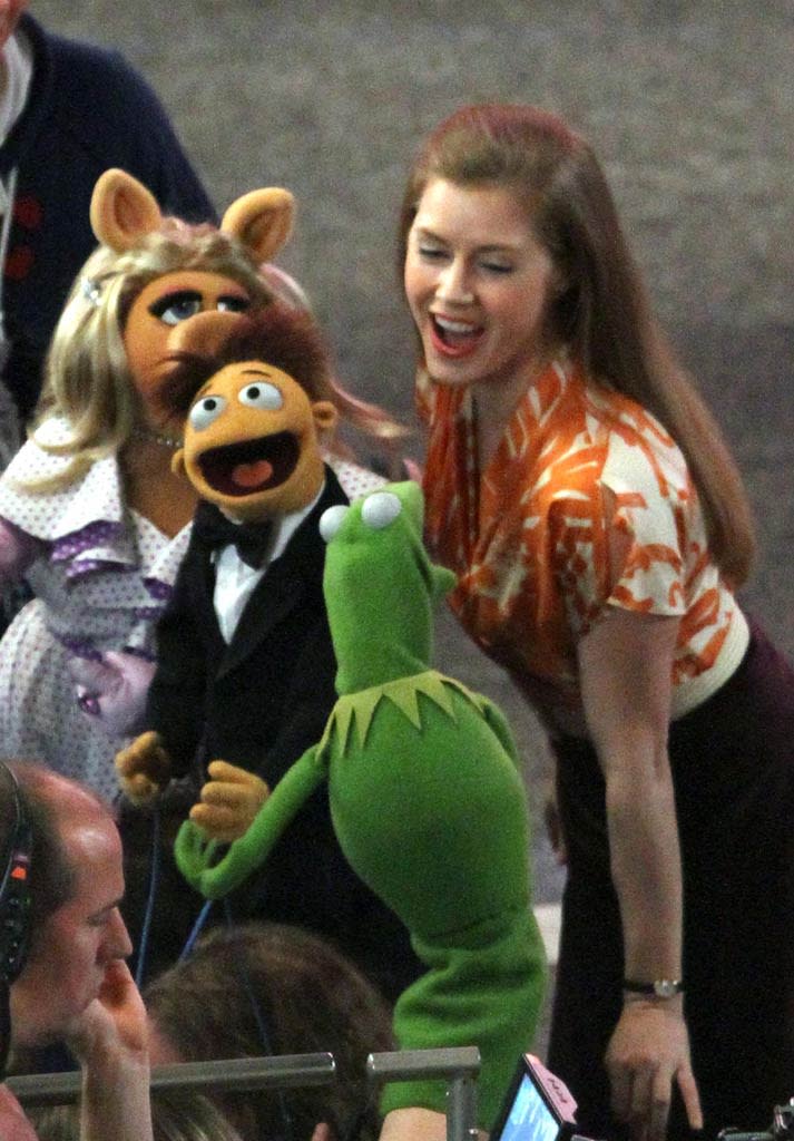 Amy Adams The Muppets Set