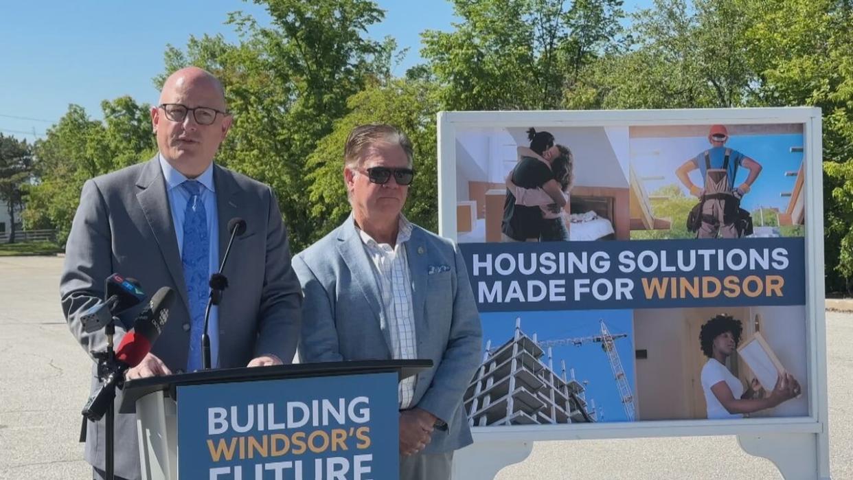 Mayor Drew Dilkins says the expressions of interest launch represents the first of several opportunities to support evolving housing needs in Windsor. (Dalson Chen/CBC - image credit)