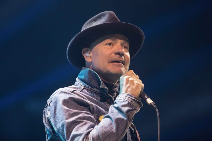 Gord Downie performs at WE Day in Toronto on Oct. 19, 2016. Photo from The Canadian Press.