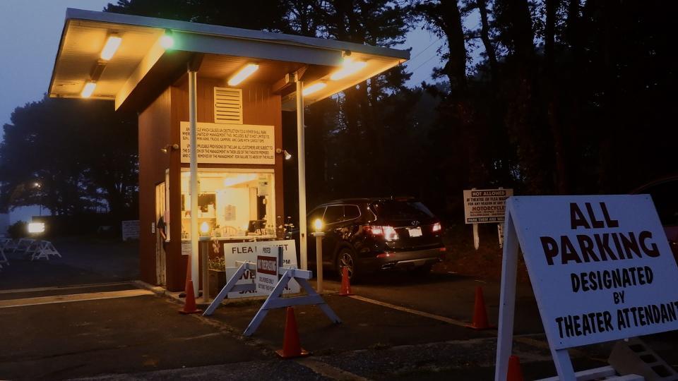 A scene of the Wellfleet Drive-In Theatre featured in the documentary "Back at the Drive-in," which will play in Wellfleet June 6.