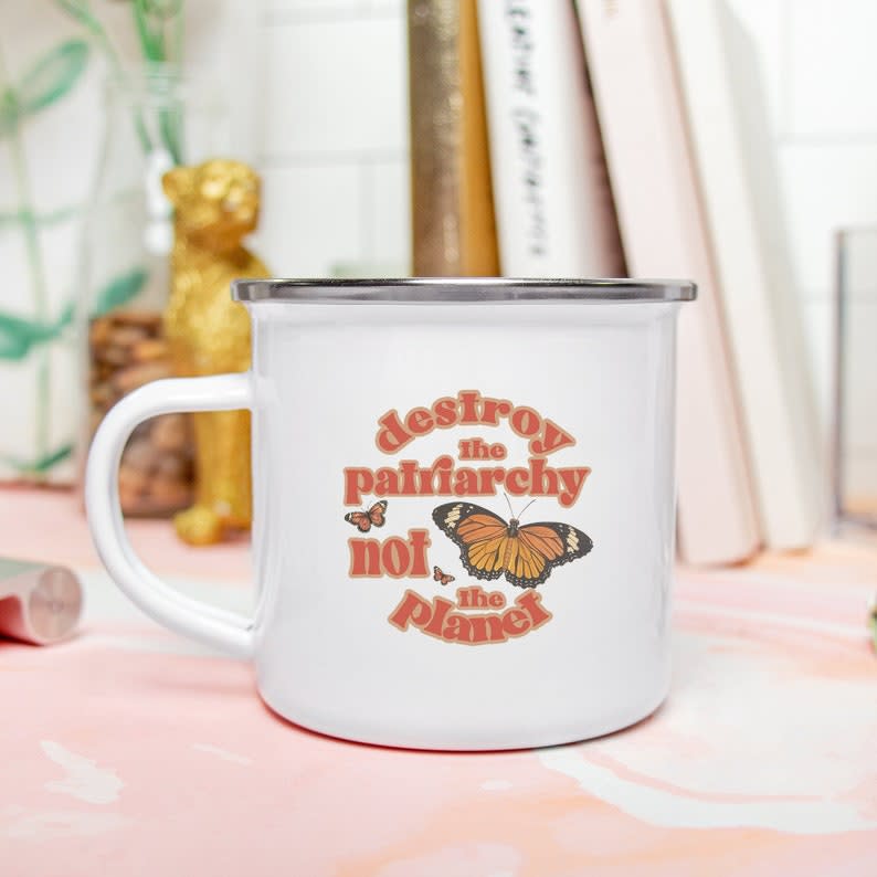 <p><a href="https://go.redirectingat.com?id=74968X1596630&url=https%3A%2F%2Fwww.etsy.com%2Flisting%2F961386865%2Ffeminist-mug-destroy-the-patriarchy-not&sref=https%3A%2F%2Fwww.cosmopolitan.com%2Fstyle-beauty%2Ffashion%2Fg37791475%2Ffeminist-gift-ideas%2F" rel="nofollow noopener" target="_blank" data-ylk="slk:Shop Now;elm:context_link;itc:0;sec:content-canvas" class="link rapid-noclick-resp">Shop Now</a></p><p>"Destroy The Patriarchy Not the Planet" Mug</p><p>etsy.com</p><p>$13.99</p>