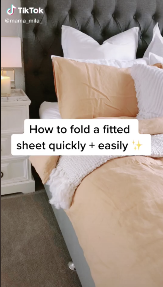 How to Fold a Fitted Sheet - Neatly Fold Elastic Edges in Seconds