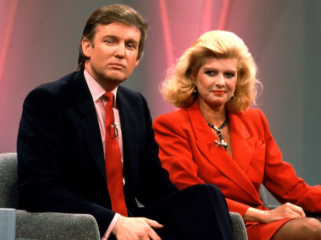 <p>Paul Natkin/Getty </p> Donald Trump and Ivana Trump on 'The Oprah Winfrey Show' on April 25, 1988.