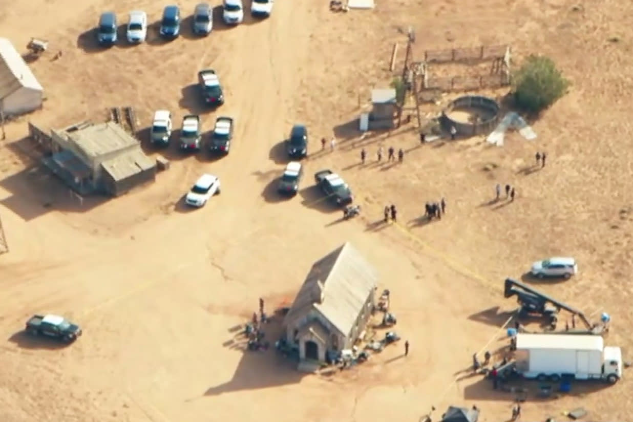 Aerial footage shows an old church that appeared to be blocked off at the scene. (Courtesy KOB)