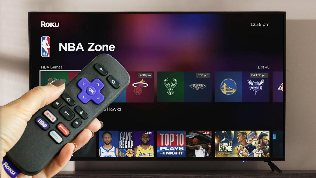  NBA Zone app on Roku TV . 