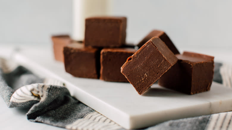 Slices of chocolate fudge