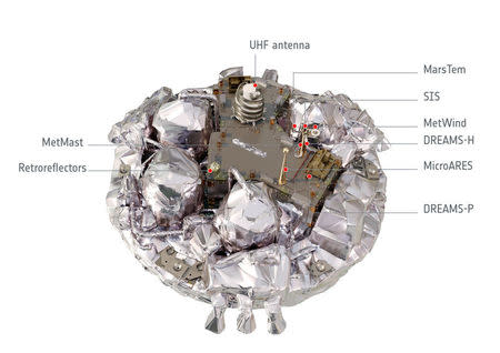 An illustration released by the European Space Agency (ESA) shows the Schiaparelli EDM lander. ESA/Handout via REUTERS