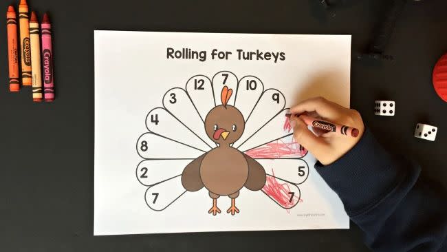 dice rolling diy family thanksgiving games