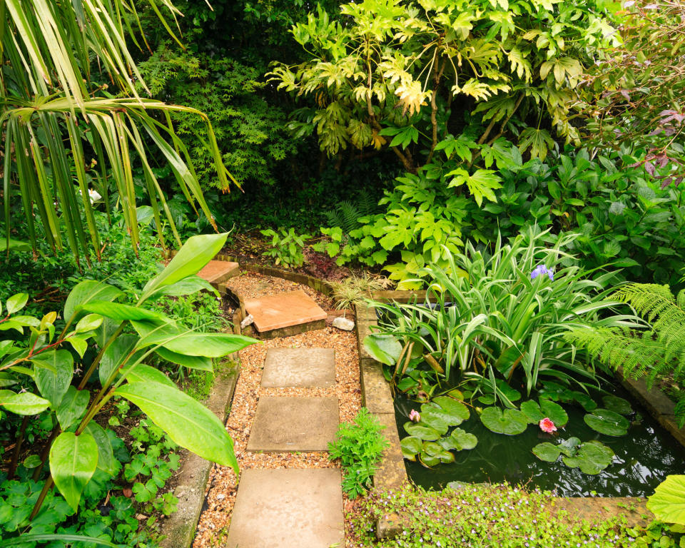 19. Define smaller garden paths with brick edging