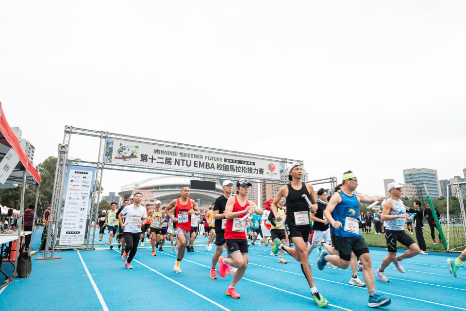 圖／第12屆台大EMBA校園馬拉松接力賽於2024年1月7日熱鬧舉辦。台大EMBA提供。