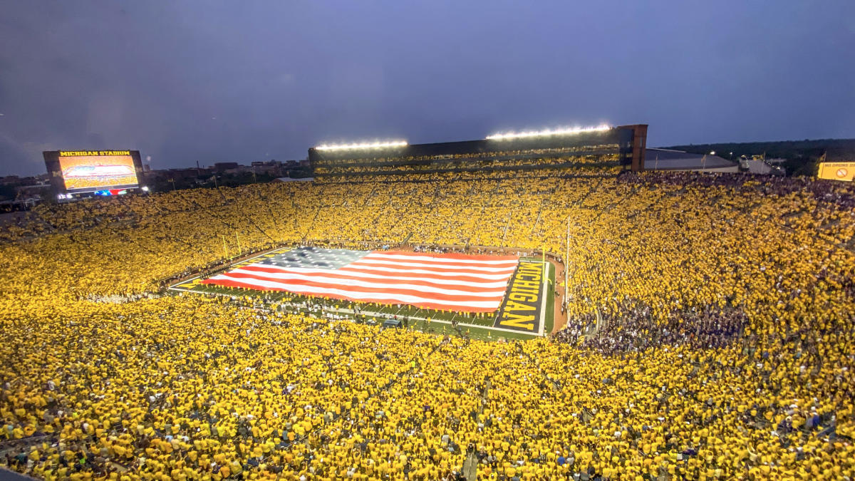 Michigan Athletics shows off new scoreboards at Michigan Stadium