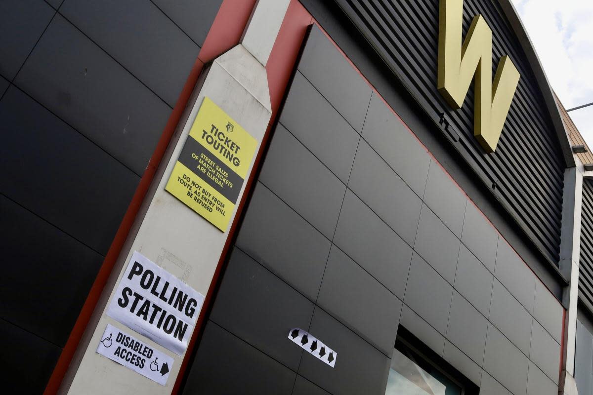 A polling station at Watford FC, Vicarage. Credit: Will Durrant/LDRS