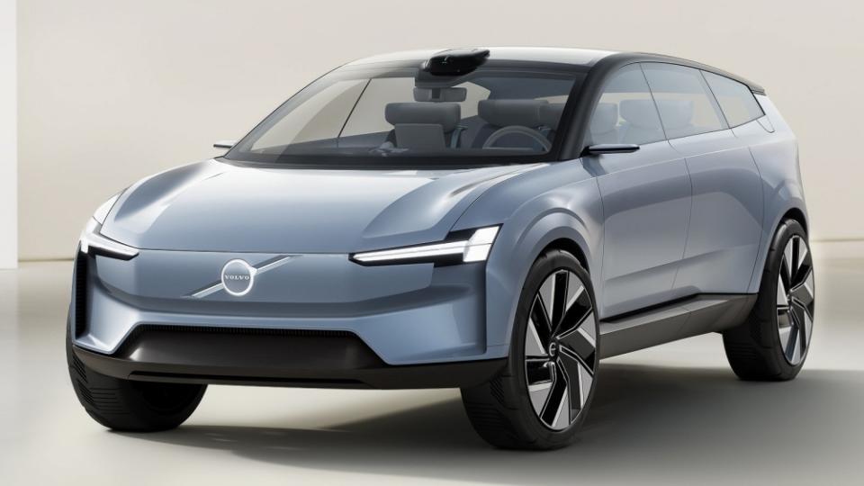 圖為Volvo在2021年發表的Concept Recharge，有不少元素都能在下一代XC90專利圖上找到。(圖片來源/ Volvo)