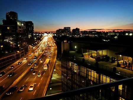 Condo buildings line both sides of Gardiner Expressway in downtown Toronto, Ontario, Canada on August 31, 2017. Picture taken on August 31, 2017. REUTERS/Hyungwon Kang/Files