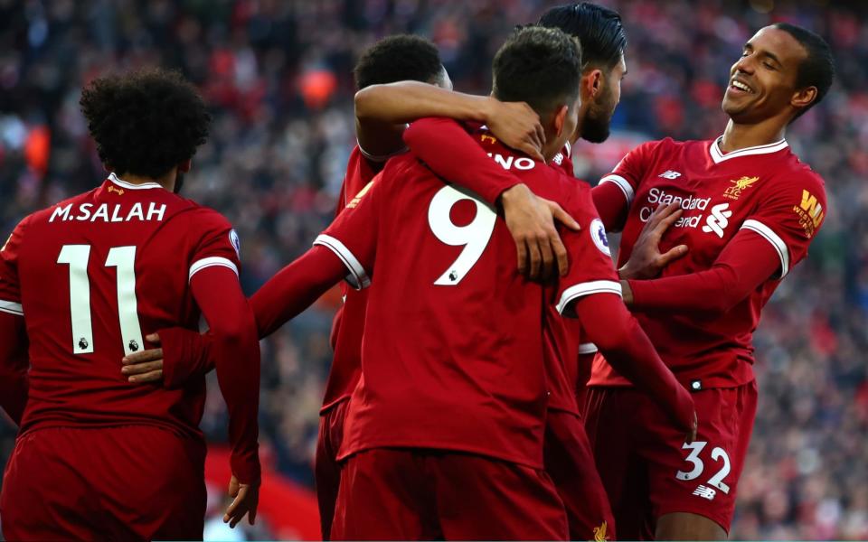 Liverpool celebrate Roberto Firmino's goal - Getty Images Europe