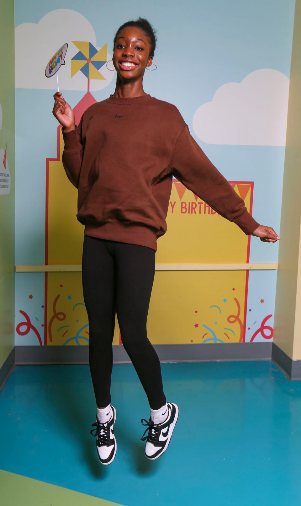 Nissi Wadich turns 16 this Leap Day - her fourth Feb. 29th birthday. She's photographed at the Delaware Children's Museum.