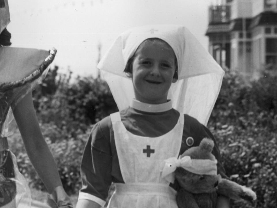 Nurse vintage halloween costume black and white