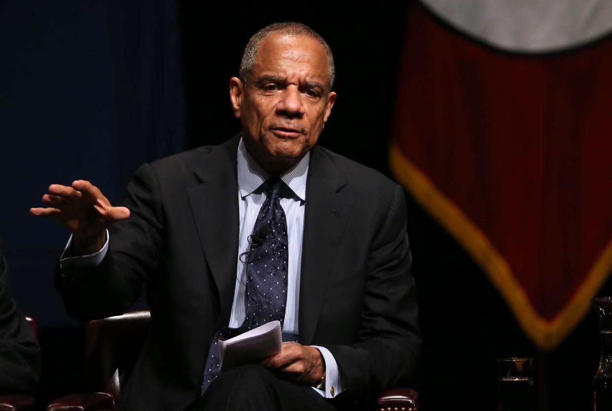 <p>File image: Kenneth Chenault, the former chief executive of American Express was one of the business leaders to lead the zoom call insisting on a push back against proposed voting bills</p> (Getty Images)