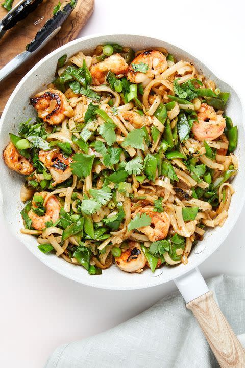 shrimp and snowpea stirfry