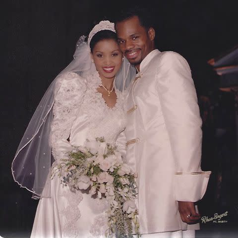 <p>Tammy Franklin Instagram</p> Kirk Franklin and Tammy Franklin on their wedding day.