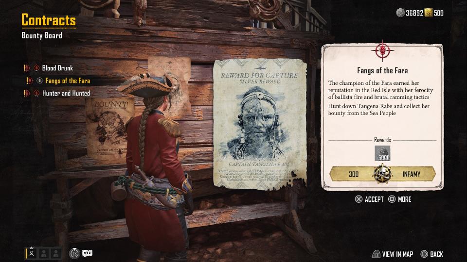 Bounty board in Skull and Bones