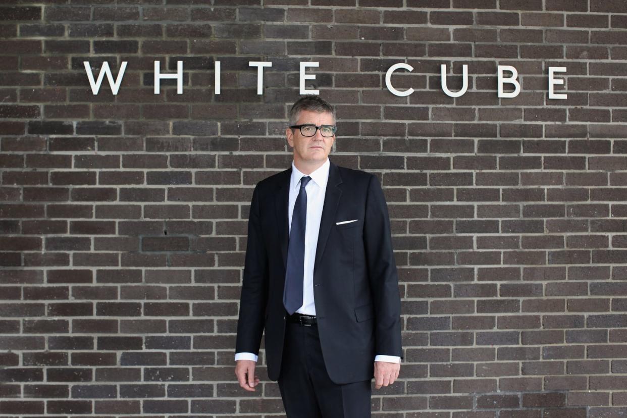 staff prepare for the opening of the new white cube bermondsey gallery