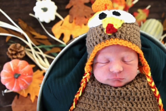 Hospital dresses newborn babies as Thanksgiving turkeys  (Courtesy Raleigh General Hospital)