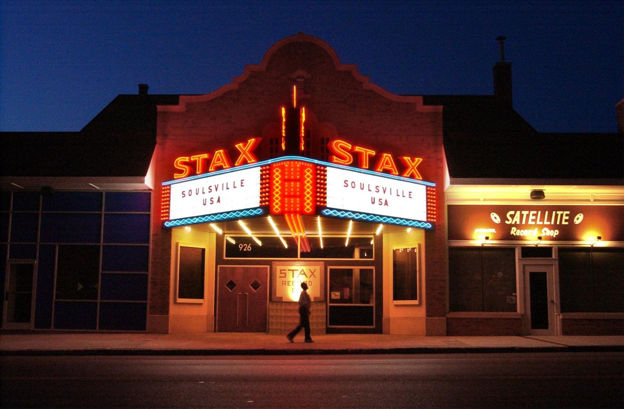 Marquee on the exterior of new Stax Museum on McLemore.