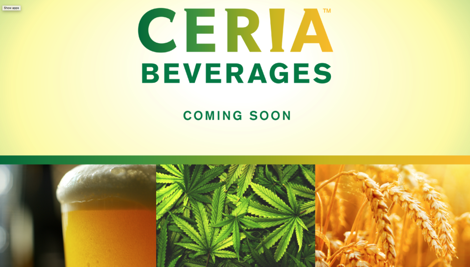 Ceria Beverages and its THC-infused “beer” is coming soon. (Photo: ceriabeverages.com)