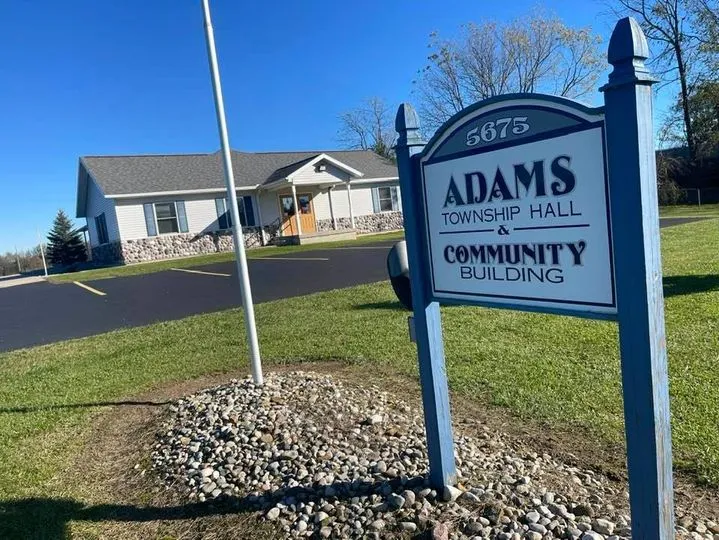 The Adams Township Hall was subjected to a search warrant in November 2021 by the Michigan State Police to search for missing voting equipment.