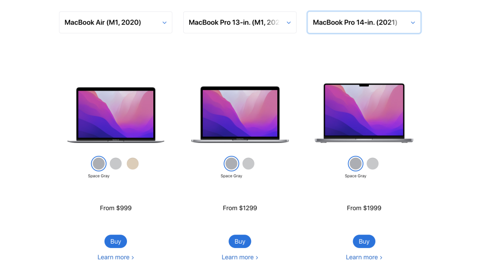 MacBook price comparison