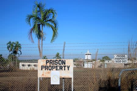 Barbed wire fences surround the Don Dale Youth Detention Centre located near Darwin in the Northern Territory, Australia, July 27, 2016. AAP/Neda Vanovac/via REUTERS ATTENTION EDITORS - THIS IMAGE WAS PROVIDED BY A THIRD PARTY. EDITORIAL USE ONLY. NO RESALES. NO ARCHIVE. AUSTRALIA OUT. NEW ZEALAND OUT.