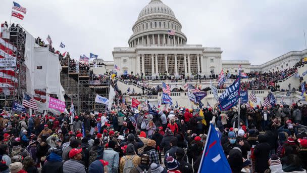 PHOTO: Supporters of President Donald Trump overtake the U.S. Capitol during a protest, Jan. 6, 2021, in Washington. (Michael Robinson Chavez/The Washington Post via Getty Images)