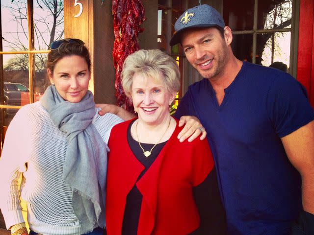 Harry Connick Jr. Instagram Harry Connick Jr. and Jill Goodacre with Jill's mother, Glenna Goodacre.