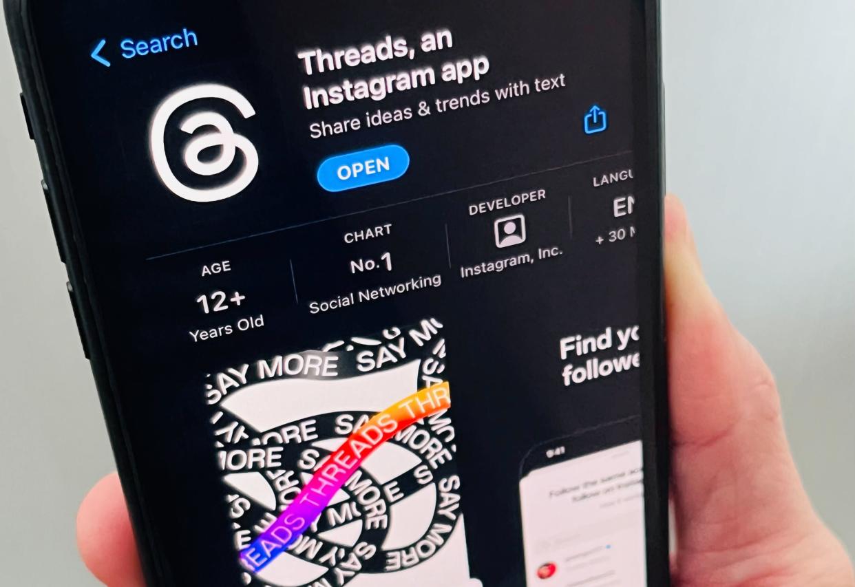 Threads, a new social media app by Meta. (PHOTO: Yahoo News Singapore)
