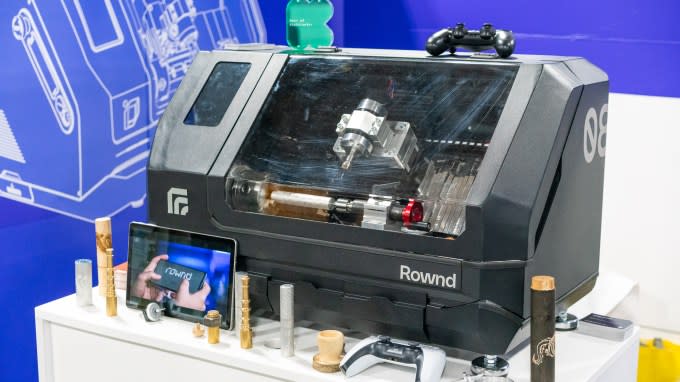 Rownd CNC lathe at CES 2024 in Las Vegas