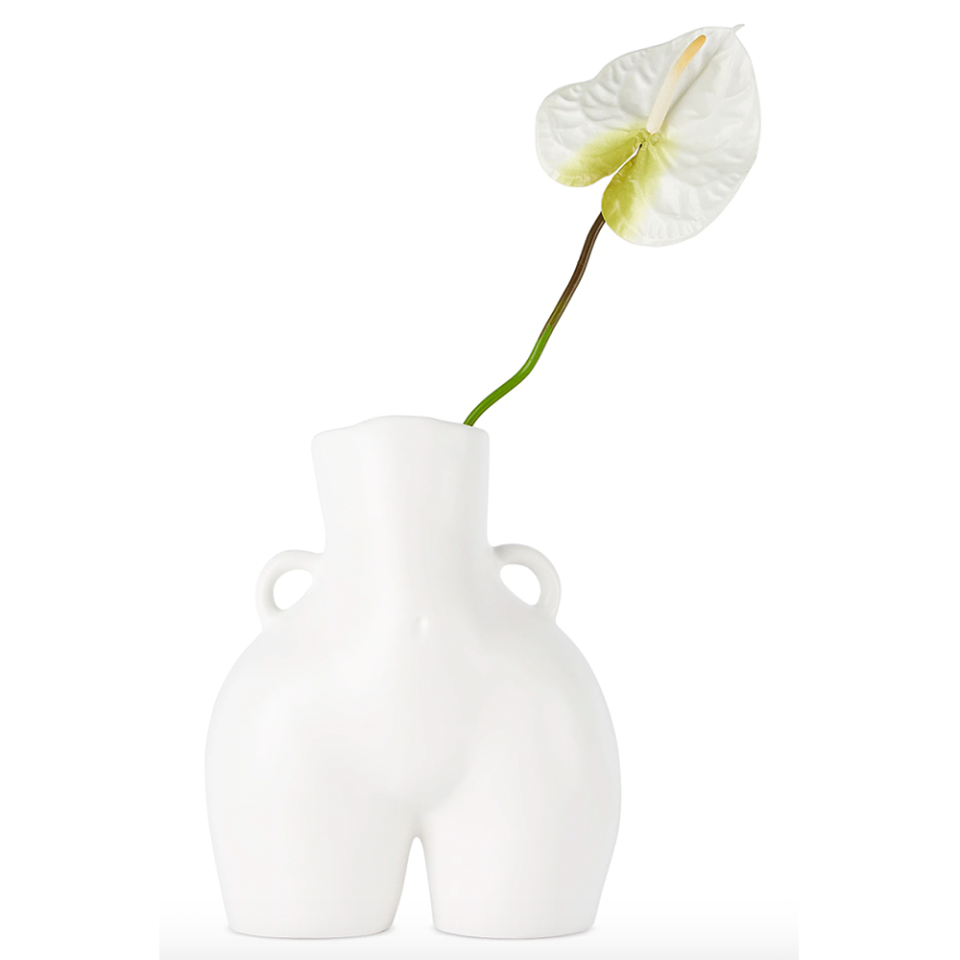 White Love Handles Vase