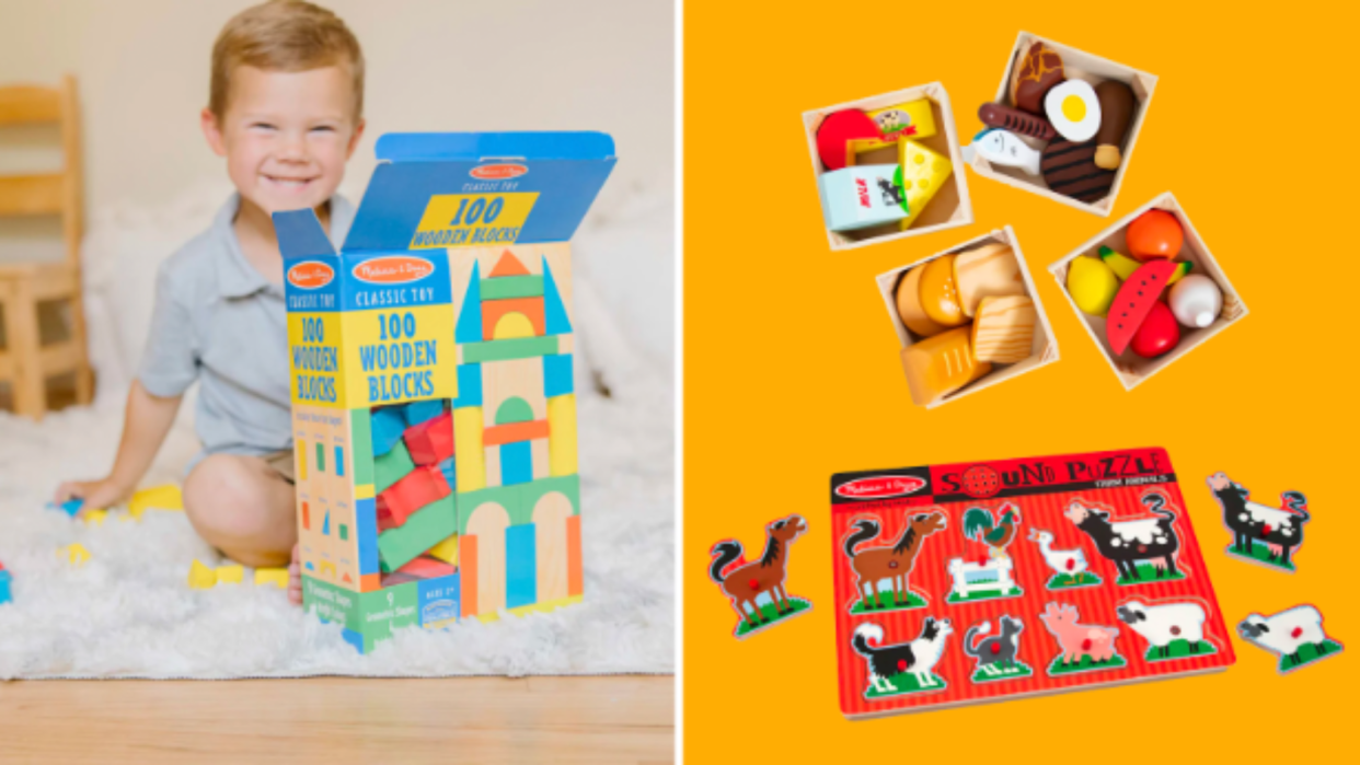 Enjoy buy one, get one 50% off deals on must-have toys right now at Melissa & Doug.