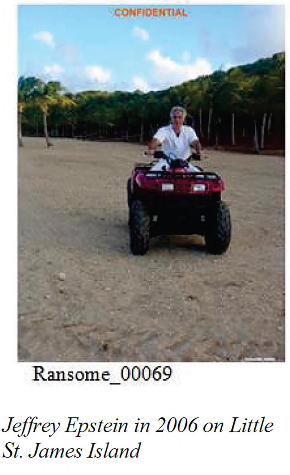 Jeffrey Epstein on Little Saint James Island in 2006