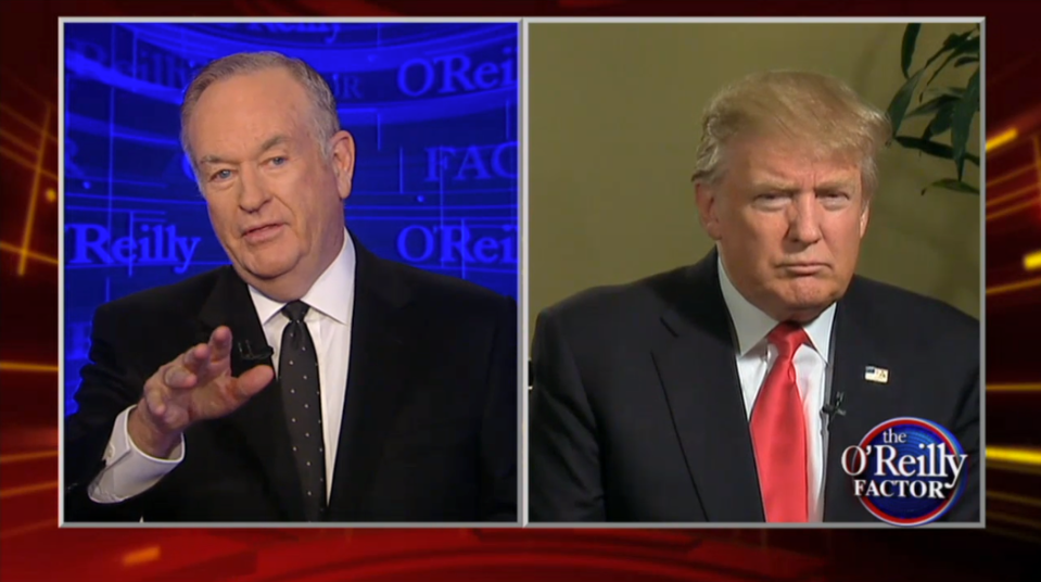 bill o'reilly donald trump