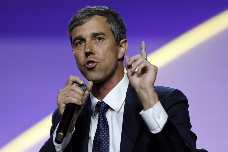 Democratic presidential candidate former Texas Rep. Beto O'Rourke. (AP Photo/Carlos Osorio)