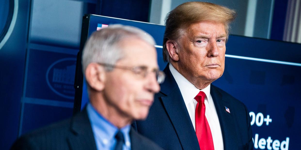 Trump Fauci side eye feud